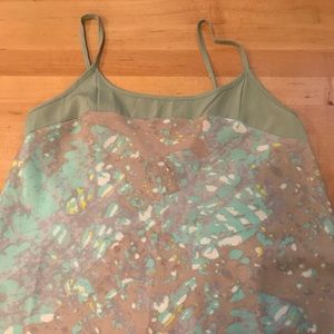 Strappy mint pattern top. XS